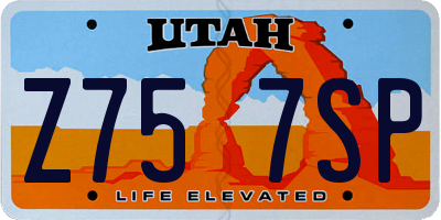 UT license plate Z757SP