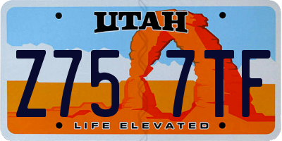 UT license plate Z757TF