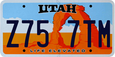 UT license plate Z757TM