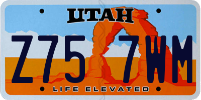 UT license plate Z757WM