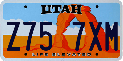 UT license plate Z757XM