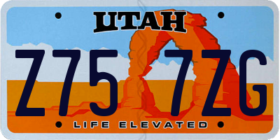 UT license plate Z757ZG