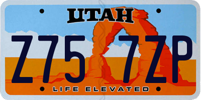 UT license plate Z757ZP