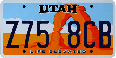 UT license plate Z758CB
