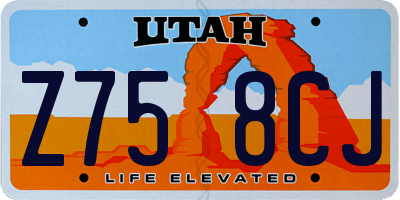 UT license plate Z758CJ