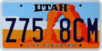 UT license plate Z758CM