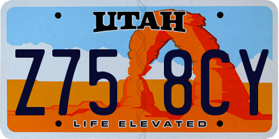 UT license plate Z758CY