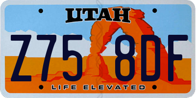 UT license plate Z758DF