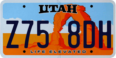 UT license plate Z758DH