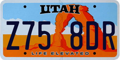 UT license plate Z758DR