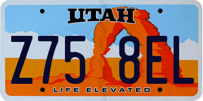 UT license plate Z758EL