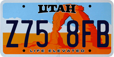 UT license plate Z758FB