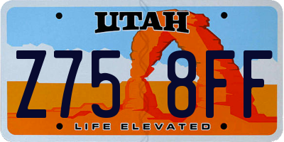 UT license plate Z758FF