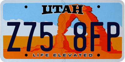 UT license plate Z758FP