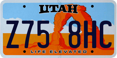 UT license plate Z758HC