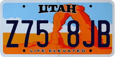 UT license plate Z758JB