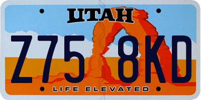 UT license plate Z758KD