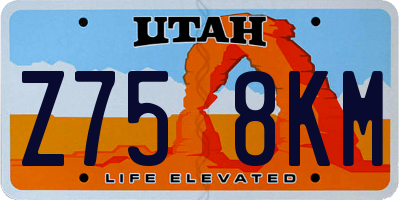 UT license plate Z758KM