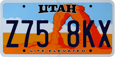 UT license plate Z758KX