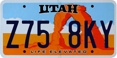 UT license plate Z758KY