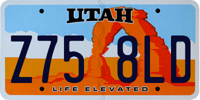 UT license plate Z758LD