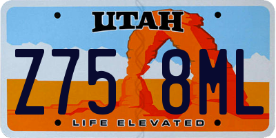 UT license plate Z758ML