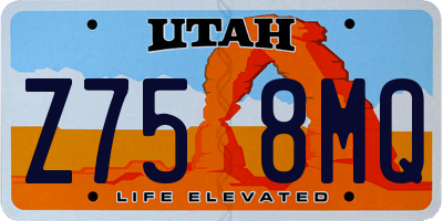 UT license plate Z758MQ