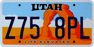 UT license plate Z758PL