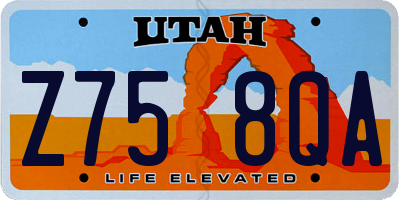 UT license plate Z758QA