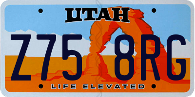 UT license plate Z758RG