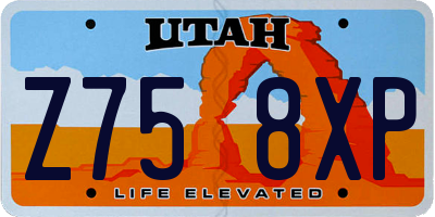 UT license plate Z758XP