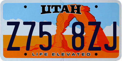 UT license plate Z758ZJ
