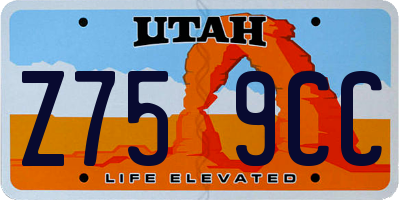 UT license plate Z759CC