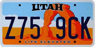 UT license plate Z759CK