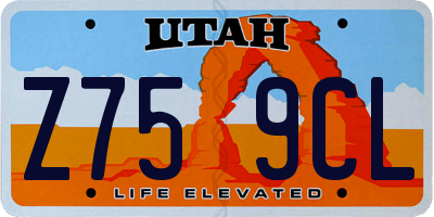 UT license plate Z759CL