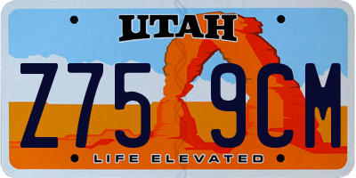UT license plate Z759CM