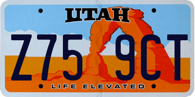 UT license plate Z759CT