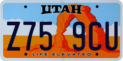UT license plate Z759CU