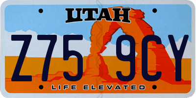 UT license plate Z759CY