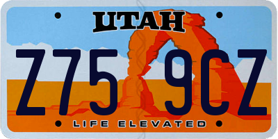 UT license plate Z759CZ