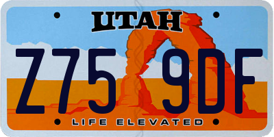 UT license plate Z759DF