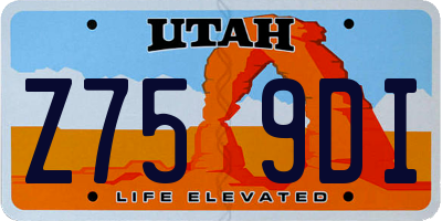 UT license plate Z759DI
