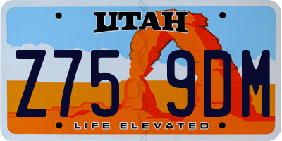 UT license plate Z759DM