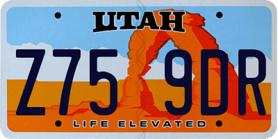UT license plate Z759DR