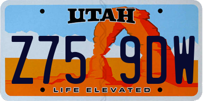 UT license plate Z759DW