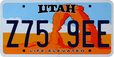 UT license plate Z759EE