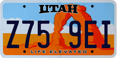 UT license plate Z759EI