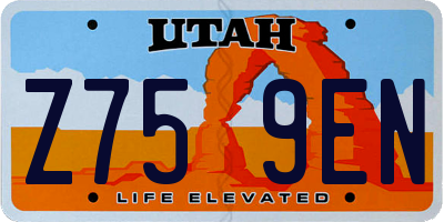 UT license plate Z759EN