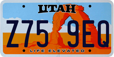 UT license plate Z759EQ