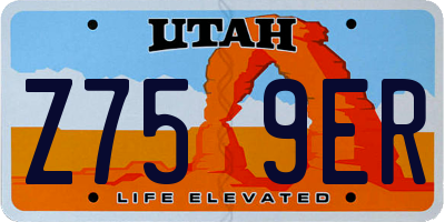 UT license plate Z759ER